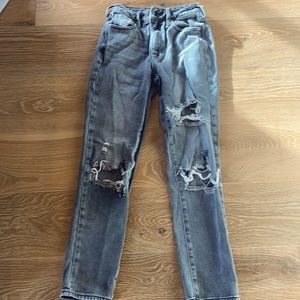 Girls grey pacsun mom jean